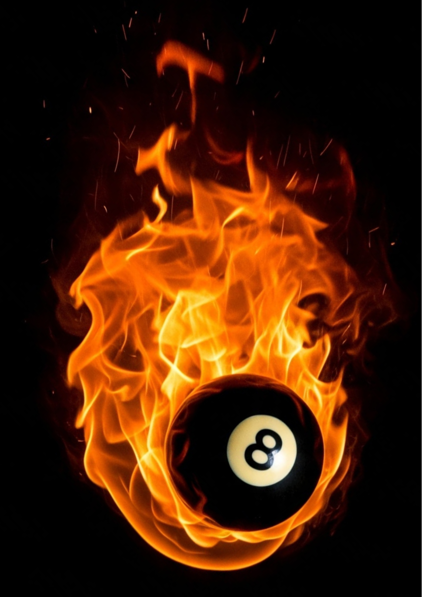 Flaming 8 Ball